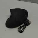 Ergonomic Vertical Wireless Mouse Stylish Rechargeable 2.4G Optical Mice Cordless Mouse with USB Receiver, 800/1200 /1600 DPI, 5 Buttons for Laptop,PC,Mac,Computer (Black)