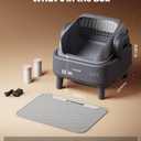 Oneisall Self Cleaning Litter Box: Ease S1 Open-Top Cat Litter Box Rinsable Easy Clean, with Safety Protection & 11L Large Waste Bin & 40pcs Waste Bags, Automatic Cat Litter Box for Multiple Cats