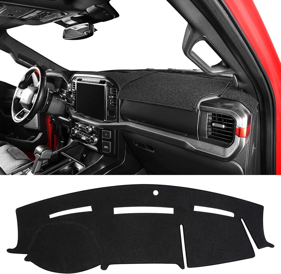 Dash Cover for Dodge Ram 1500/2500/3500 20092018, Ram 1500 Classic 20192024 - Custom Fit Dashboard Cover, Non-Slip, UV Protection, Black