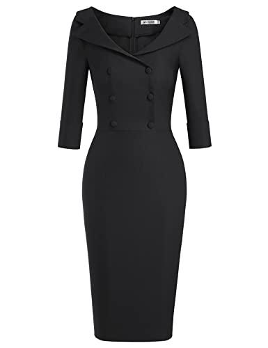 MUXXN Women's Classic Vintage Sweetheart Neckline Cocktail Prom Tea Dress L