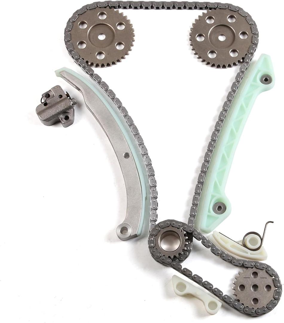 ECCPP Timing Chain Kit fits for Ford Focus, 2005 2011 for ford Focus Transit Connect 2.0L 9-0727s 76144 9-0727s 76144 ETAUTO00009, w/Oil Pump Chain Timing Chains Crank Sprocket Guide Rail