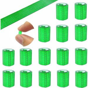 REDODECO 7200Pcs Mirror Mosaic Tiles Disco Ball Tiles Self-Adhesive Real Square Glass Mirror DIY Tiles for Craft DIY, Silver Rose Gold Blue Black,15 Sheets (Green)