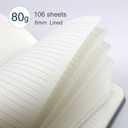 Hardcover Leather Journal Notebook A5 Lined 208 Pages 5x8.25 Inches Gold Edged Pages with Strap Closure Travel Work School Writing Journaling Notebooks for Women Men Gift Box Packaging Light Purple