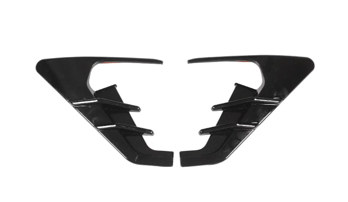 Rear Spoilers Rear Bumper Spoiler For Tesla For Model 3 Y 2021 Car Flank Modification Dust Cover Decoration Car Rear Spoilers (Beige : Bright Black)