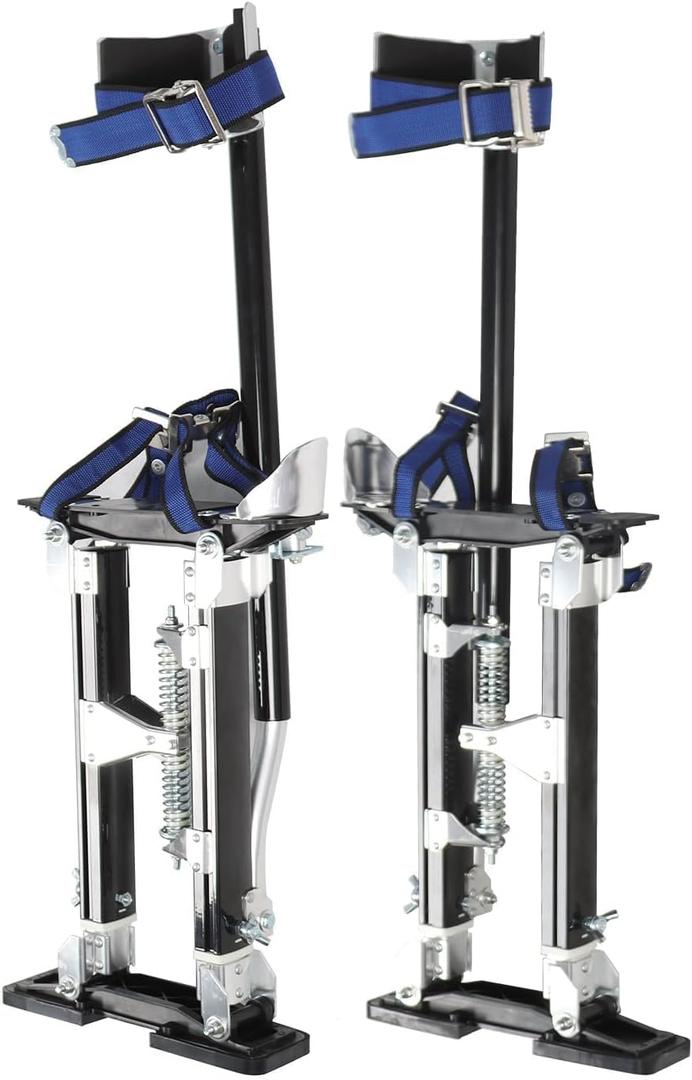 15-23 Inch Aluminum Alloy Drywall Stilts with Black for Working at High Places (Black,15-23 Inch)