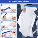 Syhood 6 Pcs Disposable Large Ice Packs for Injuries 7 x 14 Inch Reusable Refillable Ice Bags with Clamp Closure with Soft Outer Covering and Leak Resistant Inner Layer for Pain Relief