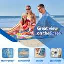 Beach Blanket Waterproof Sandproof, Extra Large Beach Mat, Oversized Picnic Blankets 71 * 87inches, Quick Drying, Lightweight Beach Mat for Camping, Traval, Festivals