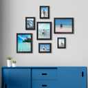 7 x PETAFLOP Picture Frames 8 by 10 7 Pack, Black 8x10 Photo Frames Set for Wall Tabletop Horizontally or Vertically Display