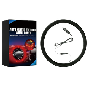 Heated Steering Wheel Cover,15" 12V Steering Wheel Warmer Heated Steering Wheel Protector Cover for Winter Universal,Suitable for Standard Size Cars, Trucks, Vans, SUV1