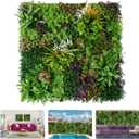 1PC 40"x 40" Artificial Grass for Wall, 3D Faux Boxwood Hedge Panels Green Wall Decor, Greenery Grass Wall Backdrop Panels for Indoor Outdoor Garden Backyard Ivy Privacy Fence Covering (D001)