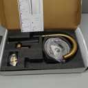 Black and Gold Bathroom Faucet High Arc with Temperature Display, Commercial Single Handle Kitchen Sink Faucet, 1 Hole Bar Sink Faucet, Solid Brass and Stainless Steel