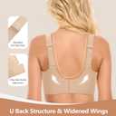 Womens Seamless Wireless Supportive Bra Push Up Comfortable Soft No Underwire Full Coverage Everyday Bra (XXXL)