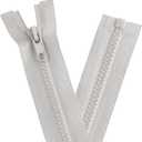 YAKA 4PCS #5 30 inch Separating Jacket Zippers for Sewing Coats Jacket Zipper Black Molded Plastic Zippers Bulk DIY Tools for Garment/Bags/Home Textile Bags Pillow Tent Tailor (Smoke Grey, 30 inch)