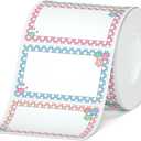 2 x HPRT Thermal Labels for T20 Label Printer, 1.97" x 1.18"(50x30 mm) Waterproof Sticker Paper, Color Thermal Tape for HPRT T20/T260LR Label Maker, 200 Labels/Roll, Plaid Flower