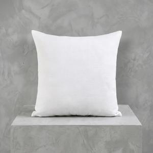 Solino Home 100% Pure Linen Decor Pillow Cover White, Montauk 20 x 20 in | Cushion Sham a soft cushion cover for sofas, beds, benches and reading nooks | textured handwoven linen | OEKO-TEX Certified