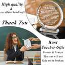 QIANWEI Teacher Appreciation Gifts for Women Men-Teacher Crystal Plaque Gifts Best Teacher Birthday Christmas Retirement Teachers' Day Graduation Gifts Thank You Teacher Gifts from Student, 15cmYXGL