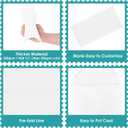 6X6 Bright White Cards and Envelopes Square Invitations 20PK 100 lb Thick White Card Stock for Card Making, Photo Cards, Embroidery