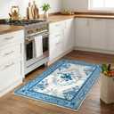 SOULFUL Medium Pile 8x10 Rugs for Living Room - Soft Underfoot Large Area Rug - Brown Boho Floral - Washable Non-Slip - Perfect for Bedroom Kids Room Under Dining Table Office