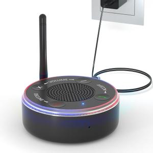 120dB Loud Cell Phone Ringer Amplifier | Red & Blue Flasher for Senior | Hearing Impaired Products | Wireless Speaker Booster for Phone| No Missed Calls