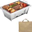 Portable Charcoal Grill, Camping Charcoal Grill for IGT Table, Folding Barbecue Grill, Outdoor Tabletop BBQ Grill,Backpacking BBQ Grill with Carry Bag, for Outdoor Cooking Picnics Beach