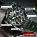 MF MINI FOCUS Men Watches Unique Casual Wrist Watches (Chronograph/Waterproof/Luminous/Calendar/24 Hours) Silicon Band Fashion Watches for Men