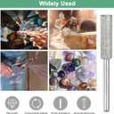 16-Pack 7/32 Inch Titanium Plated Diamond Chainsaw Sharpener, High Hardness Grinding Stone Chainsaw Sharpening Kit for Electric Chainsaw Sharpener/Stone Carvings [3mm Silver]