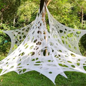 Spider Web Halloween Decorations Outdoor - Giant Stretchy Halloween Spider Web Decor - Netting Spider Webbing Bulk - Cut-Your-Own Gauze Cobwebs for Halloween Decor Indoor Party Decor