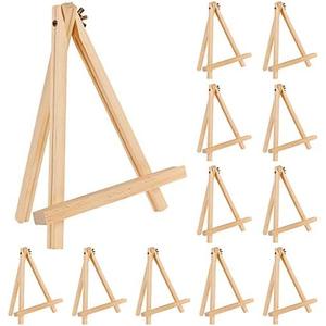 Jekkis Easel for Painting, 9 Inches Easel Stands Set of 12, Tabletop Painting Canvas Tall Wood Display Easels Set of 12, Art Craft Painting Easel Stand for Artist Adults Students
