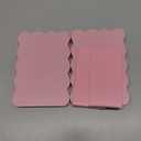 Skyygemm Pink Wood Scalloped Bookends for Shelves, Non Slip Decorative Cute Aesthetic Preppy Heavy Duty Book Ends Organizer Stopper for Nursery Home Decor Office