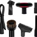 E.LUO Universal Vacuum Cleaner Replacement Brush Tip Accessory Combination for Shop Vac Accessories,32mm (1 1/4 inch Vacuum attachments) and 35mm (1 3/8 inch) Vacuum Accessories Dusty Brush Kit, 7 Set