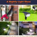 LEREKAM Solar Spot Lights, IP65 Waterproof 40 LEDs Landscape Spotlights,USB & Solar Powered Wall Lights Dark Sensing Auto On/Off,3 Modes Outdoor Solar Garden Lights for Yard Porch 2 Pack