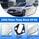 Chrome Steel Fuel Pump Block Off Plate 2058 - Compatible with Ford 302 Fuel Pump Block off Plate,289,260,351W Engines, Small Block Ford Fuel Pump Block