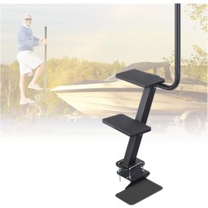 Sidasu 3 Step Boat Trailer Steps, Boat Steps with Handle Non Slip Boat Ladder Trailer Tongue Step, Fits Most Width 3 and Height 3"-5" Trailer Tongues Bass Boat, Pontoon Boat