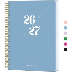 Monthly Planner 2026-2027, 2 Year Months Calendar Planner 2026-2027, Runs from January 2026 - Decembe 2027, 7" x 10", 24 Months, Perfect for School Office Home Planning - Baby Blue