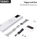 Compatible with Apple Watch Band 41mm 40mm 38mm 45mm 44mm 42mm Women,Cute Stainless Steel Metal iWatch Band for iWatch Series 9/SE/SE2/8/7/6/5/4/3/2/1,Pretty Shiny Look