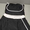 Pink Queen 2025 High Waisted Bikini Set for Women 2 Piece Swimsuits Spaghetti Straps Color Block Swim Skirt Bathing Suits (Medium, Black)