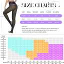 Delcast 2 Pairs Fleece Lined Tights WomenFake Translucent Thermal Sheer Thick Pantyhose Leggings for Winter (M)