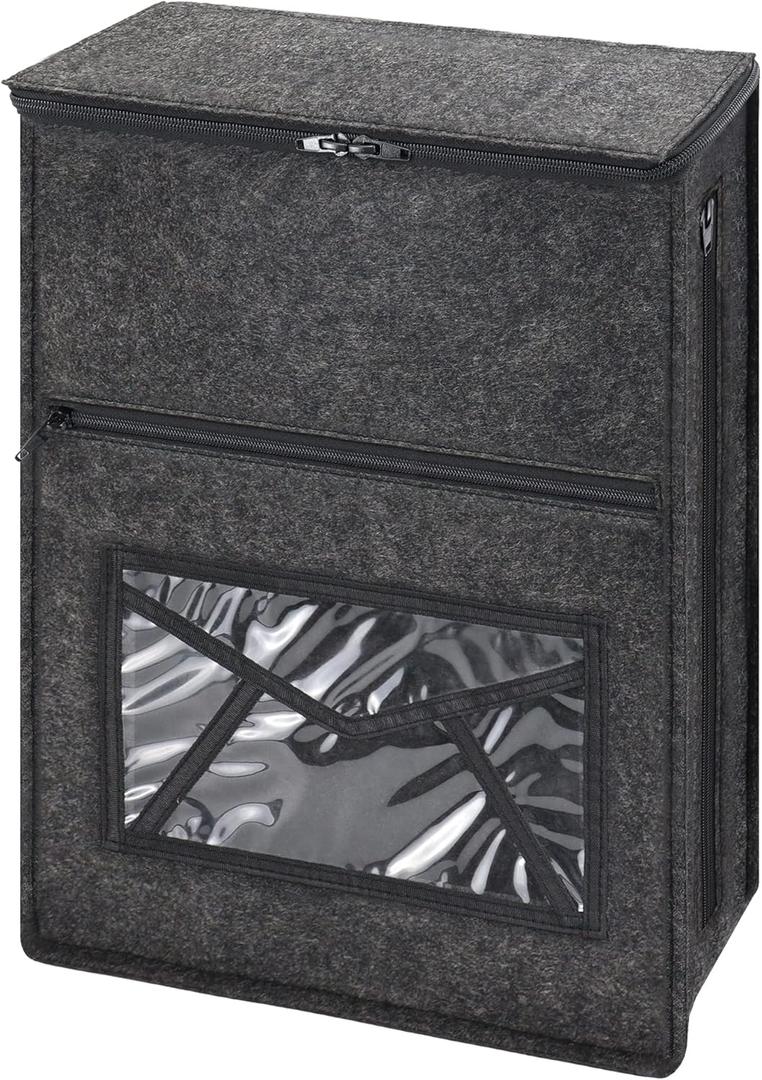 Mail Slot Catcher Bag, Indoor Grey Mail Catcher Felt Made, High Capacity Mail Slot Cover, Space Saving, Self-Adhesive, Practical Home Accessories, Housewarming Gift