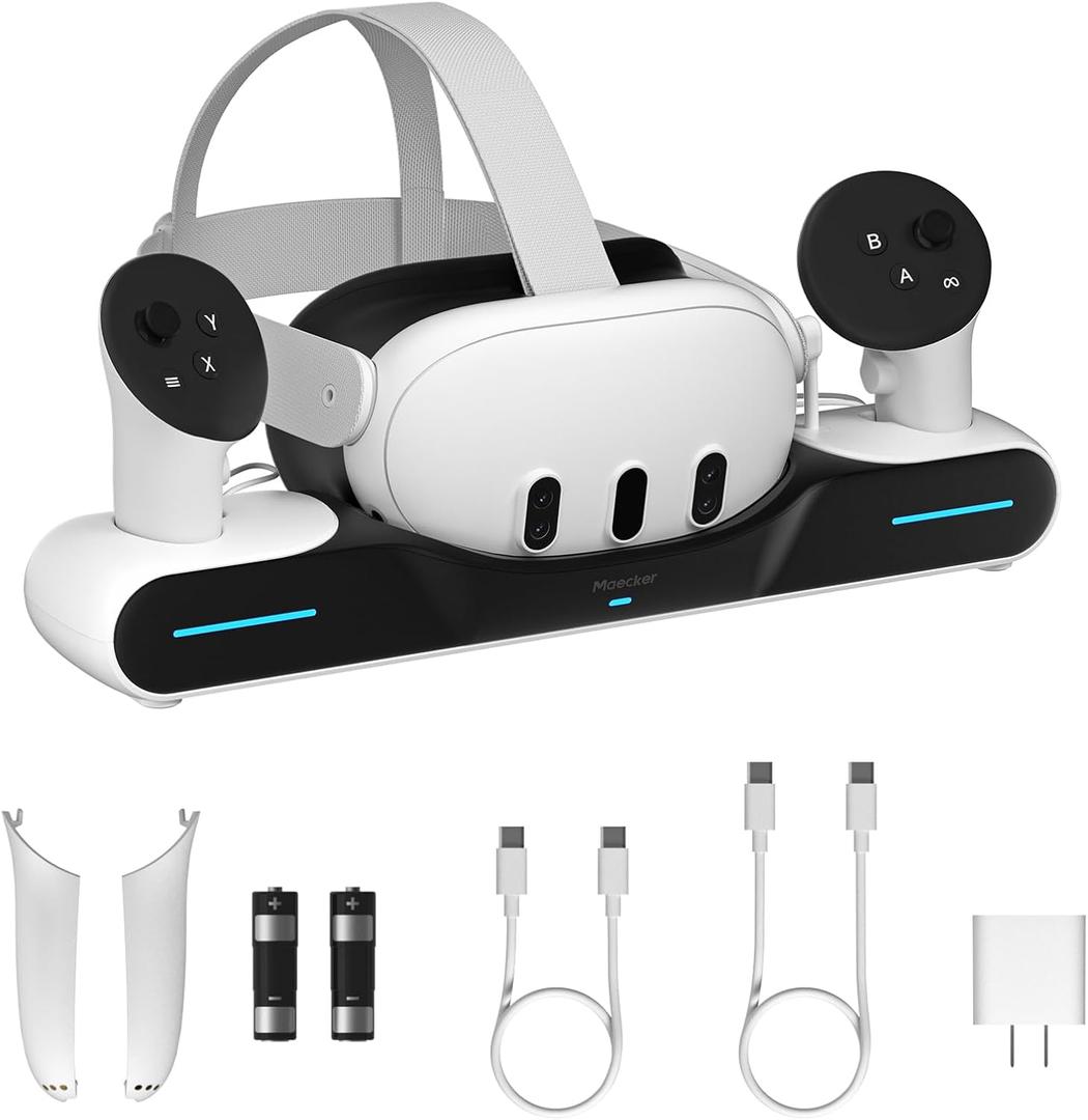 Charging Dock for Meta Quest 3 Charging Station Magnetic Charger for Meta Quest 3 Accessories Charging Stand