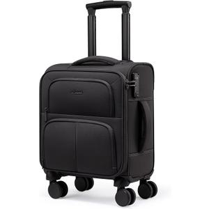 LOVEVOOK Underseat Carry On Luggage Airline Approved, 16 Inch Softside Suitcases with Spinner Wheels, Lightweight Carry-on Suitcase with TSA Lock for Women Men, Luggage for Travel Business Trip