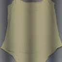 SUUKSESS Women Sexy Scoop Neck Thong Bodysuit Backless Cami Bodysuit Top (Small, Pale Yellow)