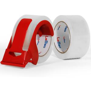 Heavy Duty Packing Tape for Moving Boxes - 1.88" x 360Yds (6 Rolls) Clear Moving Tape for Boxes, Secure Sealing for Cardboard, Bubble Wrap, Shipping Supplies (2, Plastic Dispenser)