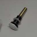 KOKOSIRI Pop Up Sink Drain with Strainer Basket, Brushed Gold Bathroom Sink Drain with Detachable Hair Catcher Anti Clogging for Vanity Vessel Sink Without Overflow, C1002BG