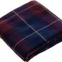 Lavish Home Throw Blanket  50x60 Soft Cashmere-Like Acrylic, Machine-Washable and Lightweight Decorative Throw Blanket for Bed, Sofa, or Chair - (Blue & Red Plaid)