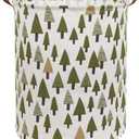 Large Storage Bins,Canvas Fabric Laundry Basket Collapsible Storage Baskets for Home,Office,Toy Organizer,Home Decor (Tree)