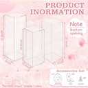 Sintuff 3 Pcs Acrylic Square Pedestal Stand Display Pedestal Stand for Flowers, Sculptures, Cake, for Wedding Events, Art Gallery, Birthday Party Decor(31.5"11.8"(L), 27.6"11.2"(m), 23.6"10.2"(s))
