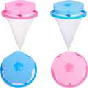 Pet Hair Remover for Laundry,Lint Catcher for Laundry,Washing Machine Floating Lint Mesh Bag,Reusable Household Hair Filter Washer Lint Trap Net Pouch 4 Pieces