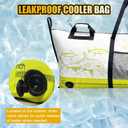 Insulated Fish Cooler Bag, 60'' Waterproof Leakproof Fishing Kill Bag with Drain Valve, Zipper and Heavy Duty PVC Marine Cooler for Boat Kayak Offshore Fishing, Keeps Fish Fresh Up to 48H, 60''L*24''H*8.6''W