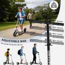 FREEDARE Kick Scooter for Kids & Adults Ages 8+, Foldable Teen Scooter with 2 Big 8-inch Wheels and 4-Level Adjustable Handlebar, Max Load 220 LBS