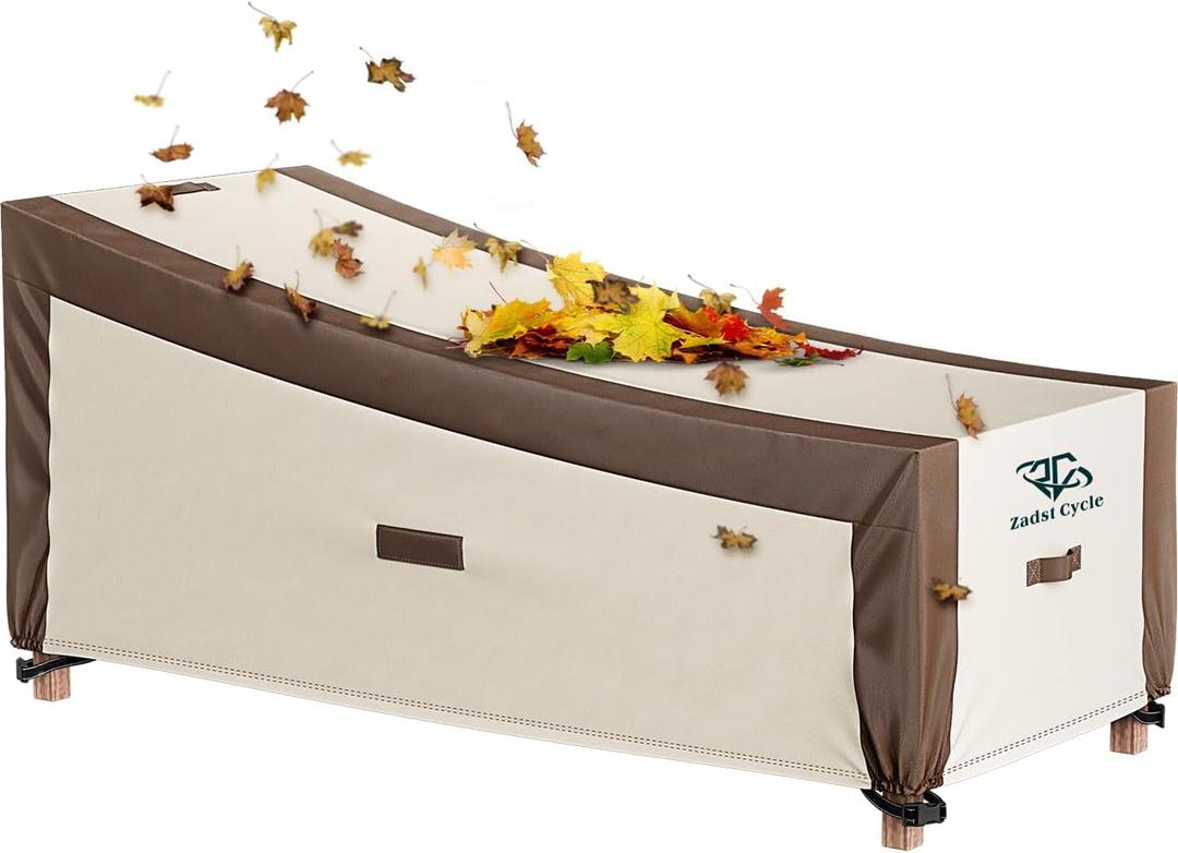 76 inch Chaise Lounge Cover Waterproof, Patio Chaise Lounge Cover for Outside, Outdoor Furniture Lounge Chair Cover for Anti-UV, Rip Resistant, Water Resistant, Small, 1 Pack, Brown